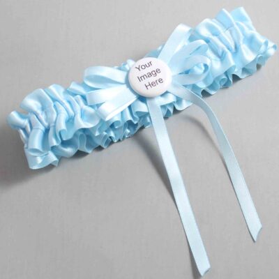 Alice Blue Satin Wedding Garter / Blue Wedding Garters / Wedding Garter / Custom Wedding Garter / Bridal Garter / Prom Garter / Linda Joyce Couture / Personalized Garter / Personalized Wedding Garter / Personalized Prom Garter