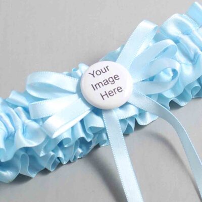 Alice Blue Satin Wedding Garter / Blue Wedding Garters / Wedding Garter / Custom Wedding Garter / Bridal Garter / Prom Garter / Linda Joyce Couture / Personalized Garter / Personalized Wedding Garter / Personalized Prom Garter
