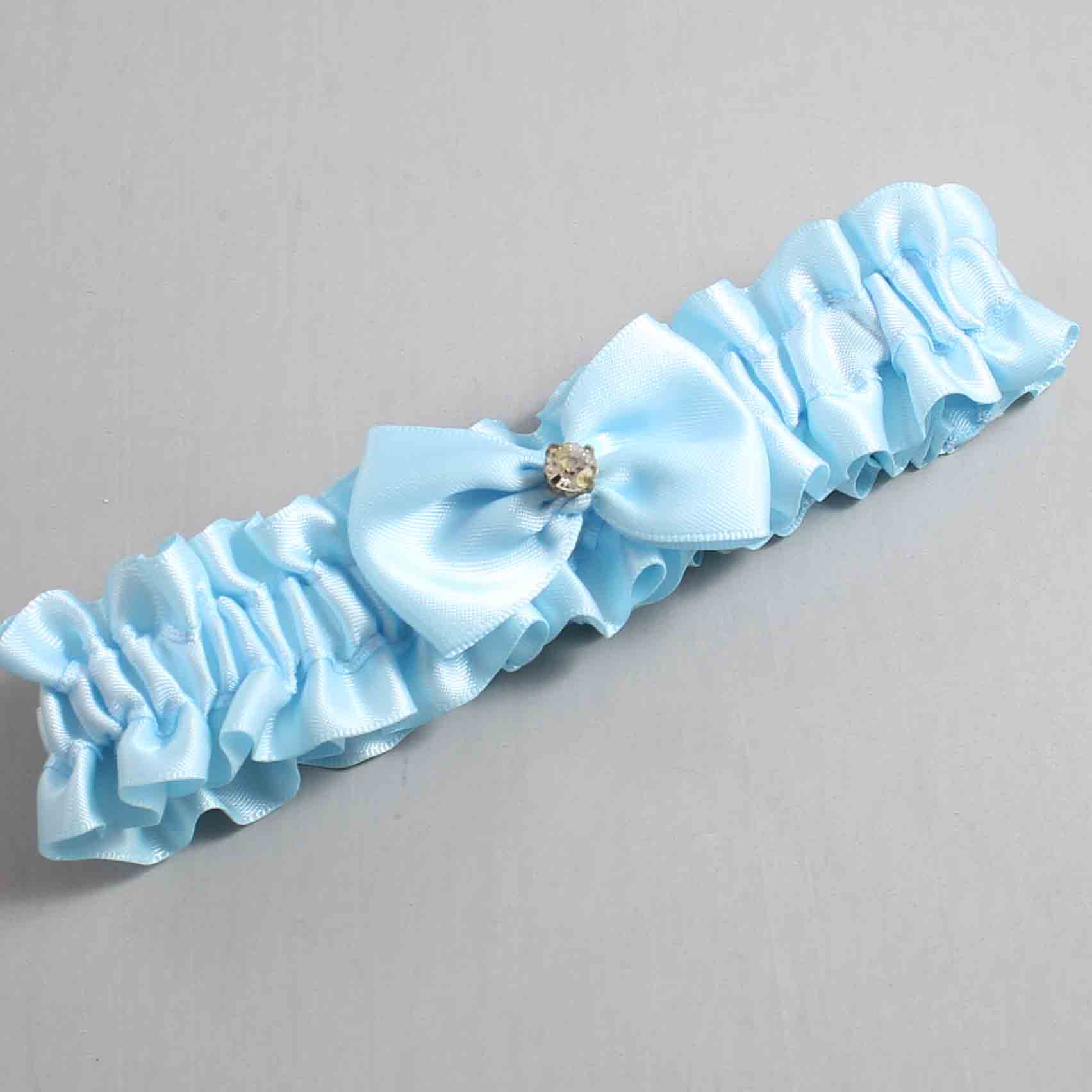 Alice Blue Satin Wedding Garter / Blue Wedding Garters / Wedding Garter / Custom Wedding Garter / Bridal Garter / Prom Garter / Linda Joyce Couture / Personalized Garter / Personalized Wedding Garter / Personalized Prom Garter