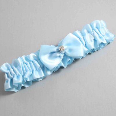 Alice Blue Satin Wedding Garter / Blue Wedding Garters / Wedding Garter / Custom Wedding Garter / Bridal Garter / Prom Garter / Linda Joyce Couture / Personalized Garter / Personalized Wedding Garter / Personalized Prom Garter