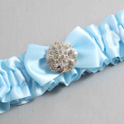 Alice Blue Satin Wedding Garter / Blue Wedding Garters / Wedding Garter / Custom Wedding Garter / Bridal Garter / Prom Garter / Linda Joyce Couture / Personalized Garter / Personalized Wedding Garter / Personalized Prom Garter