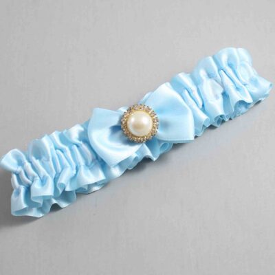 Alice Blue Satin Wedding Garter / Blue Wedding Garters / Wedding Garter / Custom Wedding Garter / Bridal Garter / Prom Garter / Linda Joyce Couture / Personalized Garter / Personalized Wedding Garter / Personalized Prom Garter