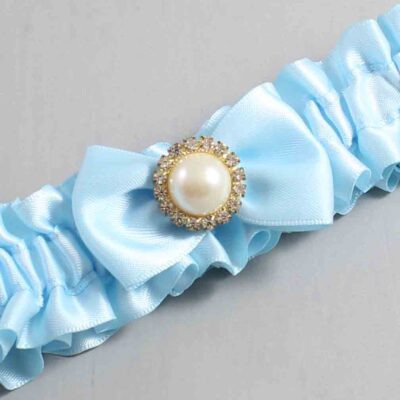 Alice Blue Satin Wedding Garter / Blue Wedding Garters / Wedding Garter / Custom Wedding Garter / Bridal Garter / Prom Garter / Linda Joyce Couture / Personalized Garter / Personalized Wedding Garter / Personalized Prom Garter