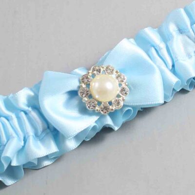 Alice Blue Satin Wedding Garter / Blue Wedding Garters / Wedding Garter / Custom Wedding Garter / Bridal Garter / Prom Garter / Linda Joyce Couture / Personalized Garter / Personalized Wedding Garter / Personalized Prom Garter