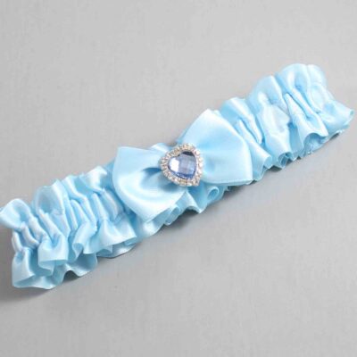 Alice Blue Satin Wedding Garter / Blue Wedding Garters / Wedding Garter / Custom Wedding Garter / Bridal Garter / Prom Garter / Linda Joyce Couture / Personalized Garter / Personalized Wedding Garter / Personalized Prom Garter