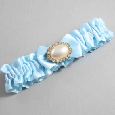 Alice Blue Satin Wedding Garter / Blue Wedding Garters / Wedding Garter / Custom Wedding Garter / Bridal Garter / Prom Garter / Linda Joyce Couture / Personalized Garter / Personalized Wedding Garter / Personalized Prom Garter