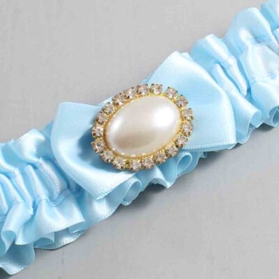 Alice Blue Satin Wedding Garter / Blue Wedding Garters / Wedding Garter / Custom Wedding Garter / Bridal Garter / Prom Garter / Linda Joyce Couture / Personalized Garter / Personalized Wedding Garter / Personalized Prom Garter