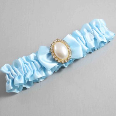 Alice Blue Satin Wedding Garter / Blue Wedding Garters / Wedding Garter / Custom Wedding Garter / Bridal Garter / Prom Garter / Linda Joyce Couture / Personalized Garter / Personalized Wedding Garter / Personalized Prom Garter