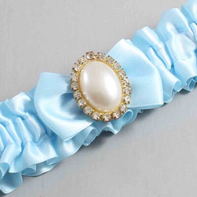 Alice Blue Satin Wedding Garter / Blue Wedding Garters / Wedding Garter / Custom Wedding Garter / Bridal Garter / Prom Garter / Linda Joyce Couture / Personalized Garter / Personalized Wedding Garter / Personalized Prom Garter