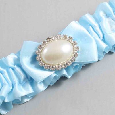 Alice Blue Satin Wedding Garter / Blue Wedding Garters / Wedding Garter / Custom Wedding Garter / Bridal Garter / Prom Garter / Linda Joyce Couture / Personalized Garter / Personalized Wedding Garter / Personalized Prom Garter