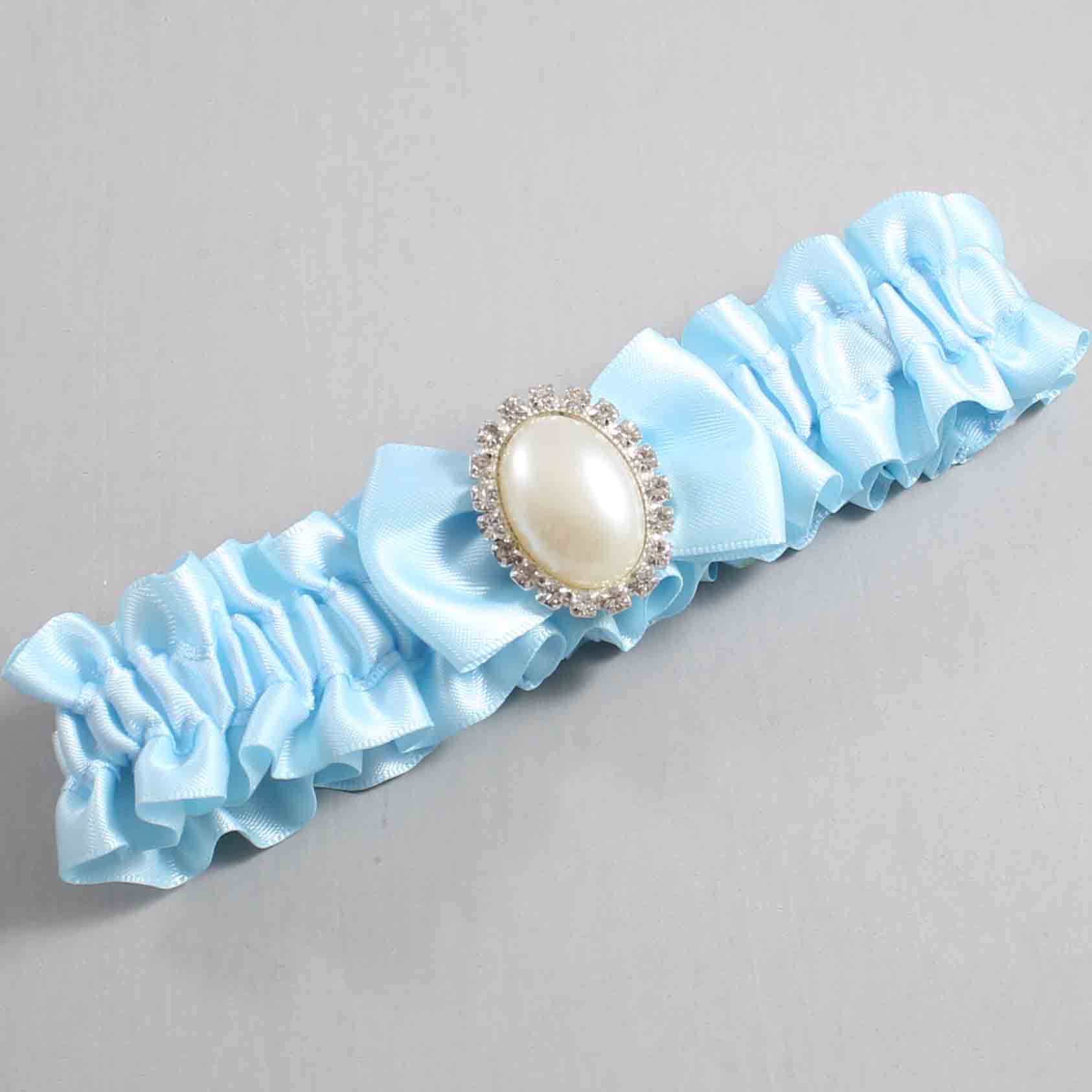 Alice Blue Satin Wedding Garter / Blue Wedding Garters / Wedding Garter / Custom Wedding Garter / Bridal Garter / Prom Garter / Linda Joyce Couture / Personalized Garter / Personalized Wedding Garter / Personalized Prom Garter
