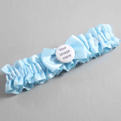 Alice Blue Satin Wedding Garter / Blue Wedding Garters / Wedding Garter / Custom Wedding Garter / Bridal Garter / Prom Garter / Linda Joyce Couture / Personalized Garter / Personalized Wedding Garter / Personalized Prom Garter