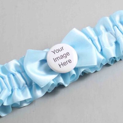 Alice Blue Satin Wedding Garter / Blue Wedding Garters / Wedding Garter / Custom Wedding Garter / Bridal Garter / Prom Garter / Linda Joyce Couture / Personalized Garter / Personalized Wedding Garter / Personalized Prom Garter