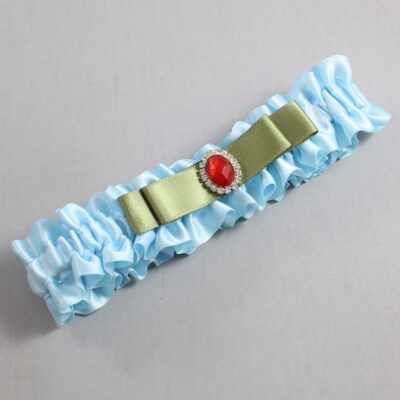 Alice Blue and Black Satin Wedding Garter / Blue Wedding Garters / Wedding Garter / Custom Wedding Garter / Bridal Garter / Prom Garter / Linda Joyce Couture / Personalized Garter / Personalized Wedding Garter / Personalized Prom Garter