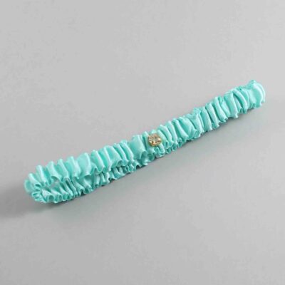 Aqua Satin Wedding Garter / Solid Teal Wedding Garters / Wedding Garter / Custom Wedding Garter / Bridal Garter / Prom Garter / Linda Joyce Couture / Personalized Garter / Personalized Wedding Garter / Personalized Prom Garter