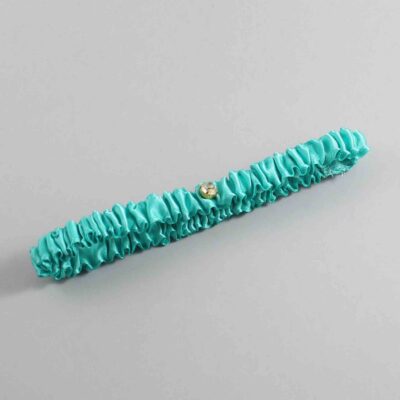 Tropic Satin Wedding Garter / Solid Teal Wedding Garters / Wedding Garter / Custom Wedding Garter / Bridal Garter / Prom Garter / Linda Joyce Couture / Personalized Garter / Personalized Wedding Garter / Personalized Prom Garter