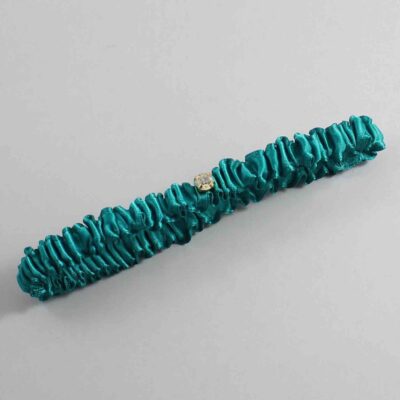 Mallard Satin Wedding Garter / Solid Teal Wedding Garters / Wedding Garter / Custom Wedding Garter / Bridal Garter / Prom Garter / Linda Joyce Couture / Personalized Garter / Personalized Wedding Garter / Personalized Prom Garter