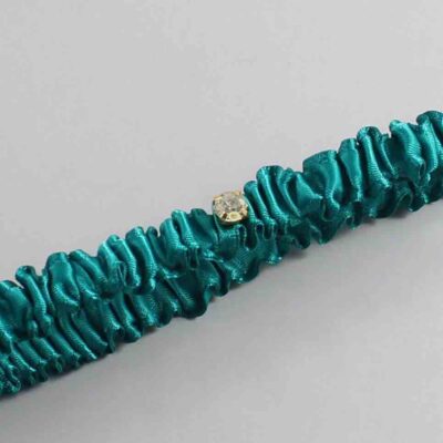 Mallard Satin Wedding Garter / Solid Teal Wedding Garters / Wedding Garter / Custom Wedding Garter / Bridal Garter / Prom Garter / Linda Joyce Couture / Personalized Garter / Personalized Wedding Garter / Personalized Prom Garter