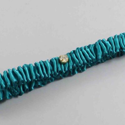 Jade Satin Wedding Garter / Solid Teal Wedding Garters / Wedding Garter / Custom Wedding Garter / Bridal Garter / Prom Garter / Linda Joyce Couture / Personalized Garter / Personalized Wedding Garter / Personalized Prom Garter