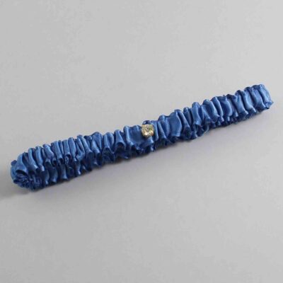 Smoke Blue Satin Wedding Garter / Solid Blue Wedding Garters / Wedding Garter / Custom Wedding Garter / Bridal Garter / Prom Garter / Linda Joyce Couture / Personalized Garter / Personalized Wedding Garter / Personalized Prom Garter