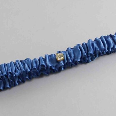 Smoke Blue Satin Wedding Garter / Solid Blue Wedding Garters / Wedding Garter / Custom Wedding Garter / Bridal Garter / Prom Garter / Linda Joyce Couture / Personalized Garter / Personalized Wedding Garter / Personalized Prom Garter