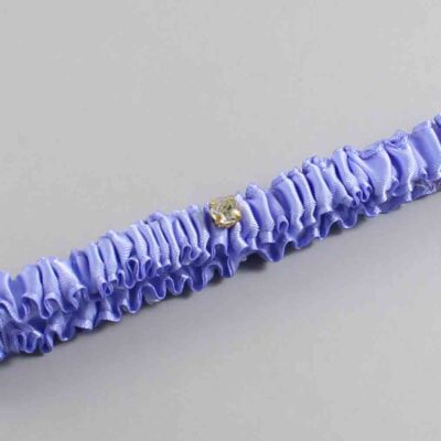Iris Satin Wedding Garter / Solid Purple Wedding Garters / Wedding Garter / Custom Wedding Garter / Bridal Garter / Prom Garter / Linda Joyce Couture / Personalized Garter / Personalized Wedding Garter / Personalized Prom Garter