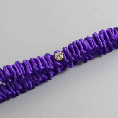 Eggplant Satin Wedding Garter / Solid Purple Wedding Garters / Wedding Garter / Custom Wedding Garter / Bridal Garter / Prom Garter / Linda Joyce Couture / Personalized Garter / Personalized Wedding Garter / Personalized Prom Garter