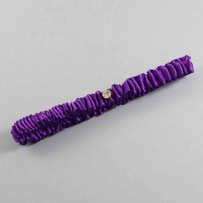 Ultra Violet Satin Wedding Garter / Solid Purple Wedding Garters / Wedding Garter / Custom Wedding Garter / Bridal Garter / Prom Garter / Linda Joyce Couture / Personalized Garter / Personalized Wedding Garter / Personalized Prom Garter