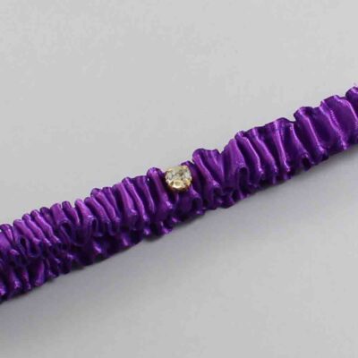 Ultra Violet Satin Wedding Garter / Solid Purple Wedding Garters / Wedding Garter / Custom Wedding Garter / Bridal Garter / Prom Garter / Linda Joyce Couture / Personalized Garter / Personalized Wedding Garter / Personalized Prom Garter