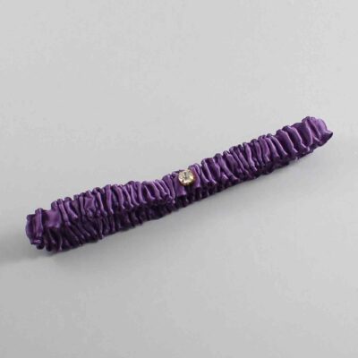 Amethyst Satin Wedding Garter / Solid Purple Wedding Garters / Wedding Garter / Custom Wedding Garter / Bridal Garter / Prom Garter / Linda Joyce Couture / Personalized Garter / Personalized Wedding Garter / Personalized Prom Garter