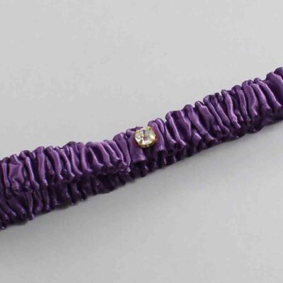 Amethyst Satin Wedding Garter / Solid Purple Wedding Garters / Wedding Garter / Custom Wedding Garter / Bridal Garter / Prom Garter / Linda Joyce Couture / Personalized Garter / Personalized Wedding Garter / Personalized Prom Garter