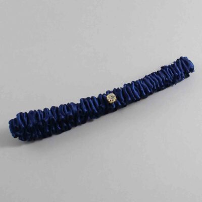 Navy Blue Satin Wedding Garter / Solid Blue Wedding Garters / Wedding Garter / Custom Wedding Garter / Bridal Garter / Prom Garter / Linda Joyce Couture / Personalized Garter / Personalized Wedding Garter / Personalized Prom Garter