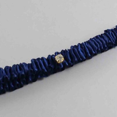Navy Blue Satin Wedding Garter / Solid Blue Wedding Garters / Wedding Garter / Custom Wedding Garter / Bridal Garter / Prom Garter / Linda Joyce Couture / Personalized Garter / Personalized Wedding Garter / Personalized Prom Garter