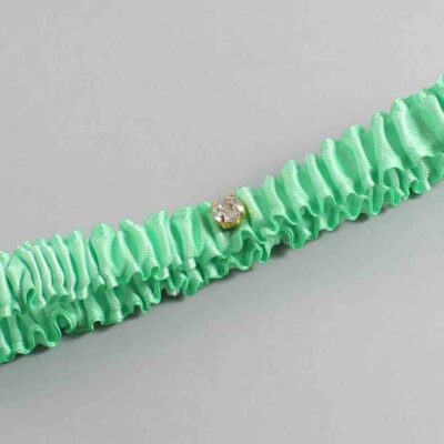 Mint Satin Wedding Garter / Solid Green Wedding Garters / Wedding Garter / Custom Wedding Garter / Bridal Garter / Prom Garter / Linda Joyce Couture / Personalized Garter / Personalized Wedding Garter / Personalized Prom Garter