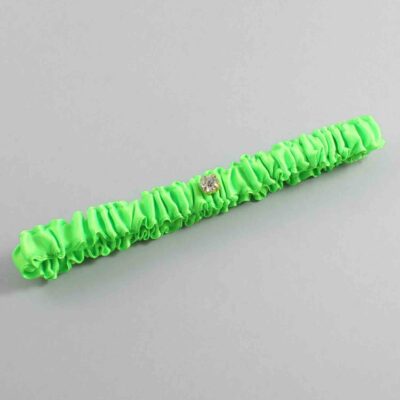 Acid Green Satin Wedding Garter / Solid Green Wedding Garters / Wedding Garter / Custom Wedding Garter / Bridal Garter / Prom Garter / Linda Joyce Couture / Personalized Garter / Personalized Wedding Garter / Personalized Prom Garter
