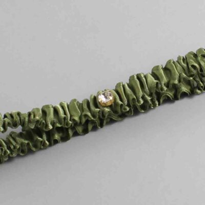 Willow Satin Wedding Garter / Solid Green Wedding Garters / Wedding Garter / Custom Wedding Garter / Bridal Garter / Prom Garter / Linda Joyce Couture / Personalized Garter / Personalized Wedding Garter / Personalized Prom Garter
