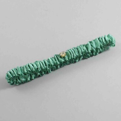Celadon Satin Wedding Garter / Green and Green Wedding Garters / Wedding Garter / Custom Wedding Garter / Bridal Garter / Prom Garter / Linda Joyce Couture / Personalized Garter / Personalized Wedding Garter / Personalized Prom Garter