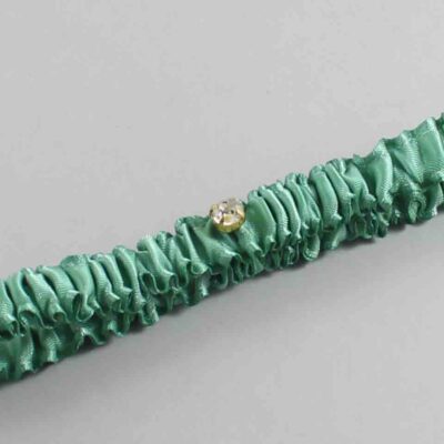 Celadon Satin Wedding Garter / Green and Green Wedding Garters / Wedding Garter / Custom Wedding Garter / Bridal Garter / Prom Garter / Linda Joyce Couture / Personalized Garter / Personalized Wedding Garter / Personalized Prom Garter