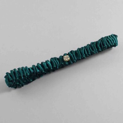 Jungle Green Satin Wedding Garter / Solid Green Wedding Garters / Wedding Garter / Custom Wedding Garter / Bridal Garter / Prom Garter / Linda Joyce Couture / Personalized Garter / Personalized Wedding Garter / Personalized Prom Garter