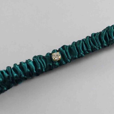 Jungle Green Satin Wedding Garter / Solid Green Wedding Garters / Wedding Garter / Custom Wedding Garter / Bridal Garter / Prom Garter / Linda Joyce Couture / Personalized Garter / Personalized Wedding Garter / Personalized Prom Garter