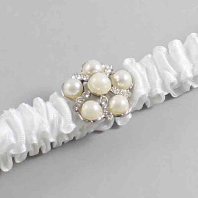 Off White Satin Wedding Garter / Solid White Wedding Garters / Wedding Garter / Custom Wedding Garter / Bridal Garter / Prom Garter / Linda Joyce Couture / Personalized Garter / Personalized Wedding Garter / Personalized Prom Garter