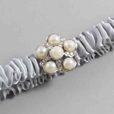 Shell Gray Satin Wedding Garter / Solid Gray Wedding Garters / Wedding Garter / Custom Wedding Garter / Bridal Garter / Prom Garter / Linda Joyce Couture / Personalized Garter / Personalized Wedding Garter / Personalized Prom Garter