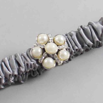 Grey Satin Wedding Garter / Solid Gray Wedding Garters / Wedding Garter / Custom Wedding Garter / Bridal Garter / Prom Garter / Linda Joyce Couture / Personalized Garter / Personalized Wedding Garter / Personalized Prom Garter