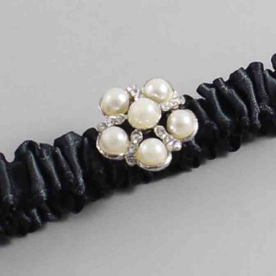 Charcoal Satin Wedding Garter / Solid Gray Wedding Garters / Wedding Garter / Custom Wedding Garter / Bridal Garter / Prom Garter / Linda Joyce Couture / Personalized Garter / Personalized Wedding Garter / Personalized Prom Garter
