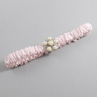 Sideshow Rose Satin Wedding Garter / Solid Pink Wedding Garters / Wedding Garter / Custom Wedding Garter / Bridal Garter / Prom Garter / Linda Joyce Couture / Personalized Garter / Personalized Wedding Garter / Personalized Prom Garter