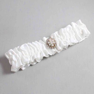 White Satin Wedding Garter / Solid White Wedding Garters / Wedding Garter / Custom Wedding Garter / Bridal Garter / Prom Garter / Linda Joyce Couture / Personalized Garter / Personalized Wedding Garter / Personalized Prom Garter