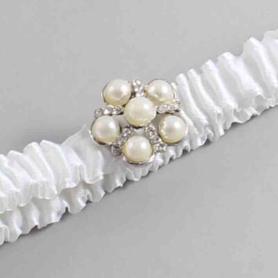 White Satin Wedding Garter / Solid White Wedding Garters / Wedding Garter / Custom Wedding Garter / Bridal Garter / Prom Garter / Linda Joyce Couture / Personalized Garter / Personalized Wedding Garter / Personalized Prom Garter