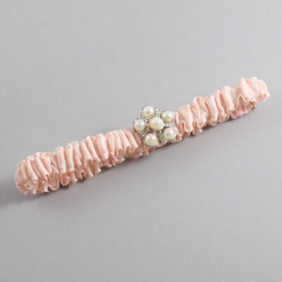 Nude Satin Wedding Garter / Solid Orange Wedding Garters / Wedding Garter / Custom Wedding Garter / Bridal Garter / Prom Garter / Linda Joyce Couture / Personalized Garter / Personalized Wedding Garter / Personalized Prom Garter