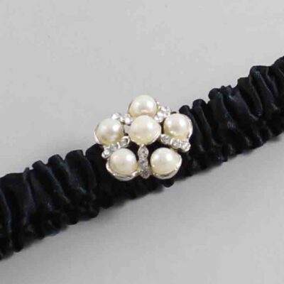 Black Satin Wedding Garter / Solid Black Wedding Garters / Wedding Garter / Custom Wedding Garter / Bridal Garter / Prom Garter / Linda Joyce Couture / Personalized Garter / Personalized Wedding Garter / Personalized Prom Garter
