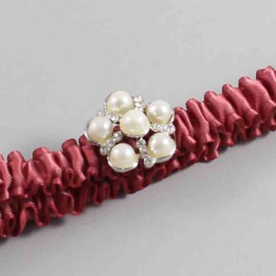 Cinnabar Satin Wedding Garter / Solid Orange Wedding Garters / Wedding Garter / Custom Wedding Garter / Bridal Garter / Prom Garter / Linda Joyce Couture / Personalized Garter / Personalized Wedding Garter / Personalized Prom Garter